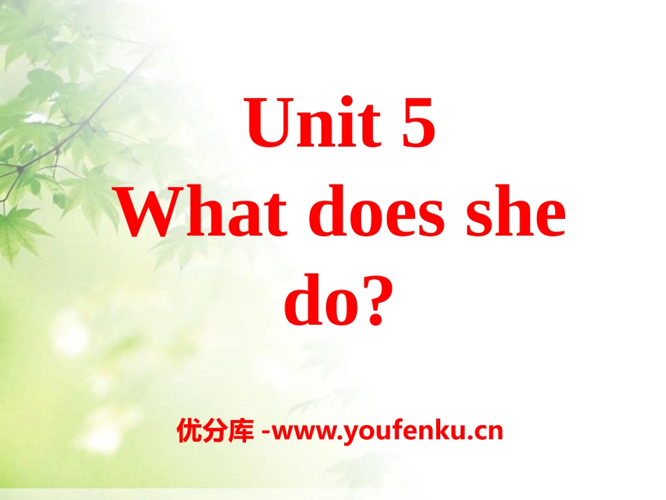《What does he do?》PPT课件[人教版六年级英语]_第1页