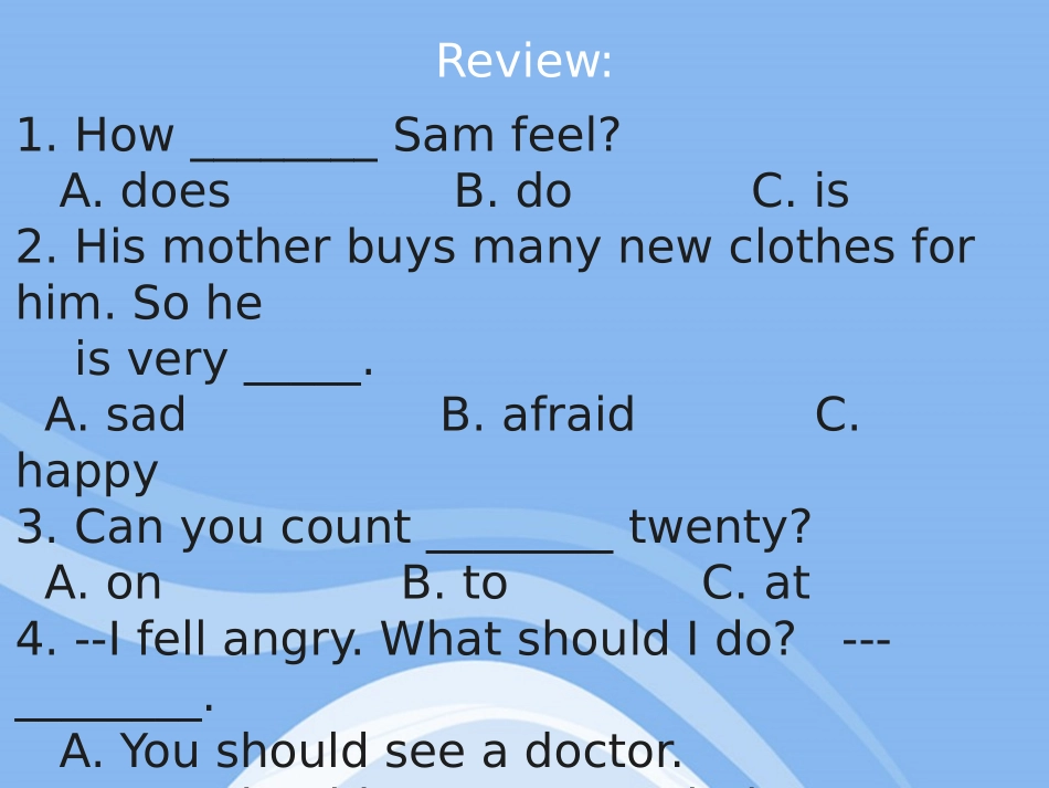 《How do you feel?》PPT课件[人教版六年级英语]_第2页