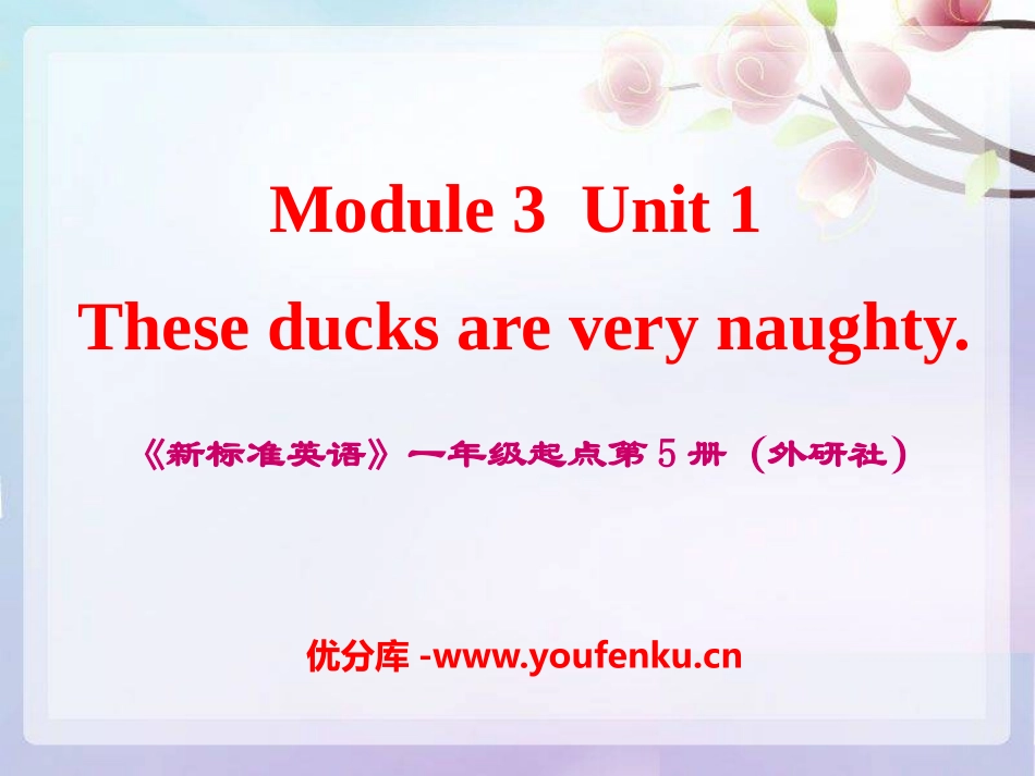 《These ducks are very naughty!》PPT课件_第1页
