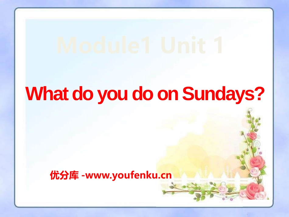 《What do you do on Sundays?》PPT课件_第1页