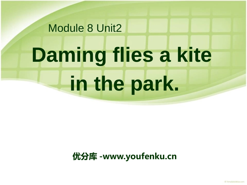 《Daming flies a kite in the park》PPT课件_第1页