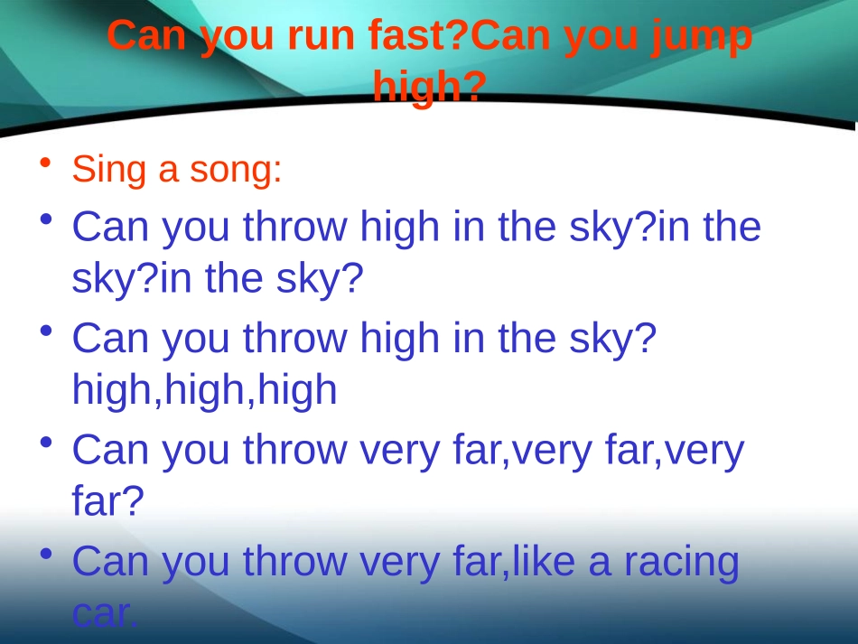 《Can you ran fast?》PPT课件_第2页