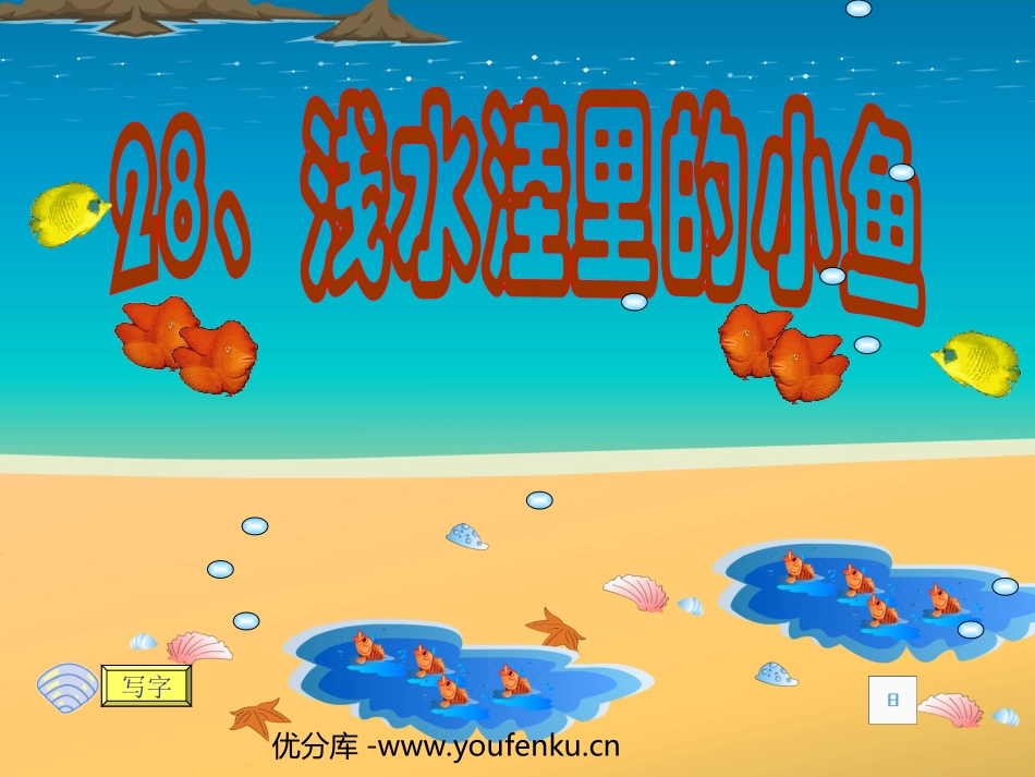 《浅水洼里的小鱼》PPT教学课件[部编版二年级语文上册]_第1页
