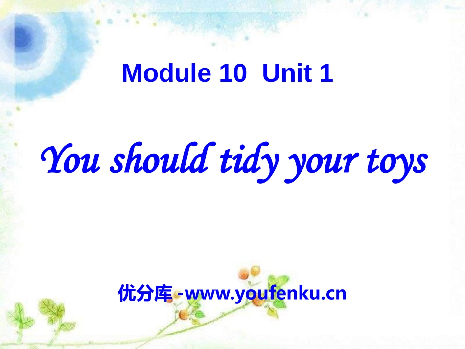 《You should tidy your toys》PPT课件_第1页