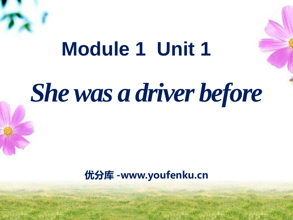 《She was a driver before》PPT课件_第1页