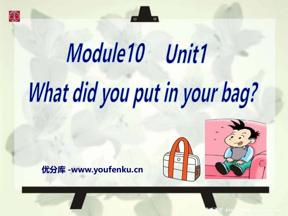 《What did you put in your bag?》PPT课件_第1页