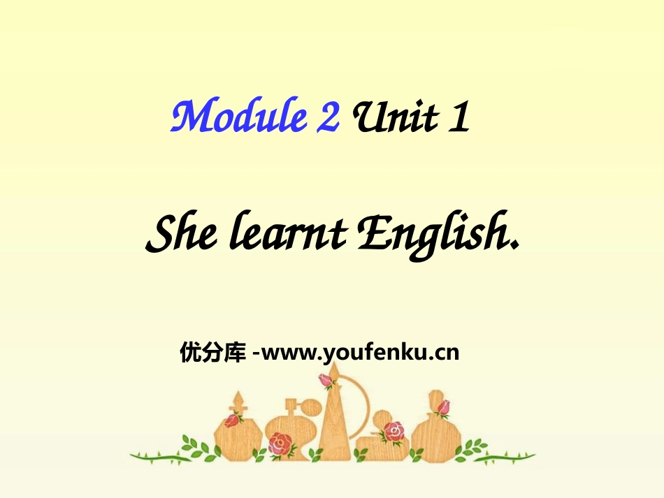 《She learnt English》PPT课件_第1页
