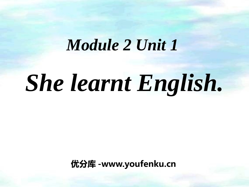 《She learnt English》PPT课件_第1页