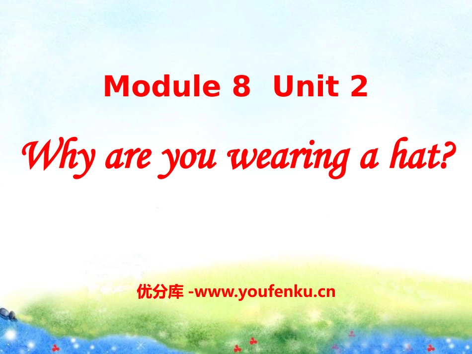 《Why are you wearing a hat?》PPT课件_第1页