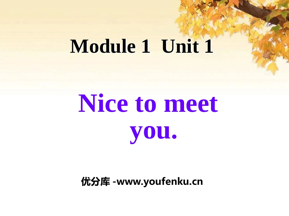 《Nice to meet you》PPT课件[外研版七年级英语]_第1页