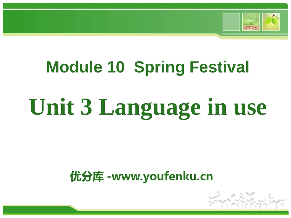 《Language in use》Spring Festival PPT课件_第1页