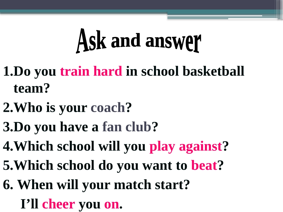 《This year we are trainning more carefully》Sports PPT课件_第2页