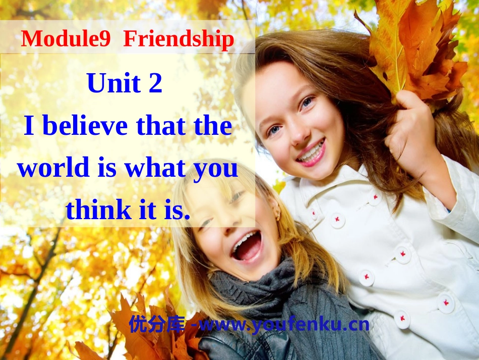 《I believe that the world is what you think it is》Friendship PPT课件_第1页