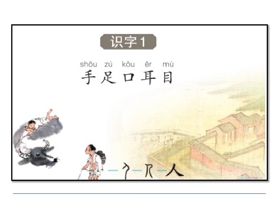 《手足口耳目》识字PPT课件[S版一年级语文上册]_第2页