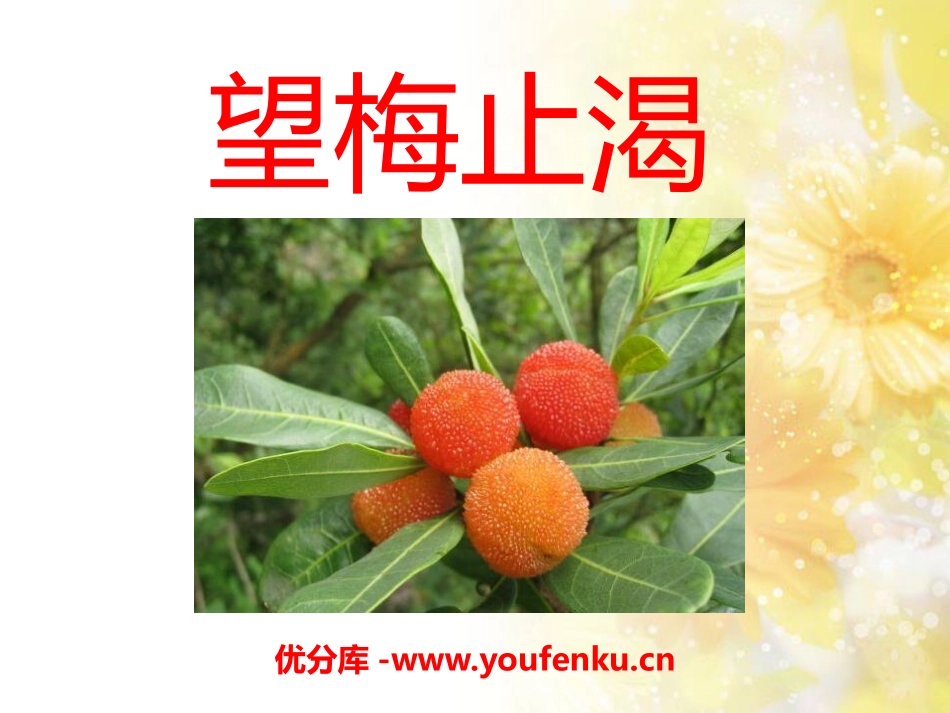 《望梅止渴》PPT课件[S版一年级语文下册]_第1页