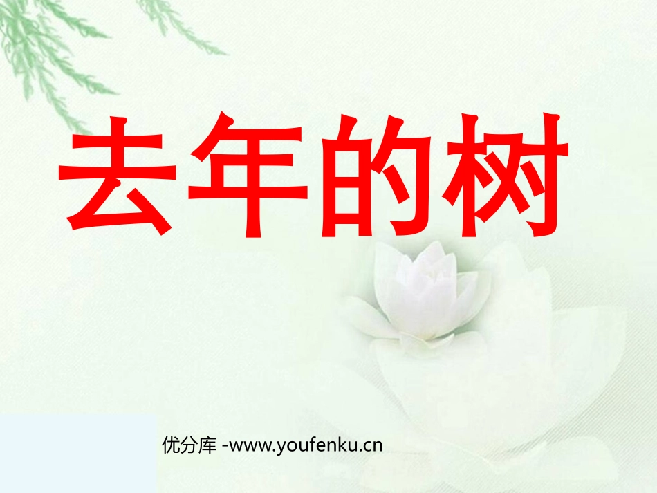 《去年的树》PPT教学课件[部编版四年级语文上册]_第1页