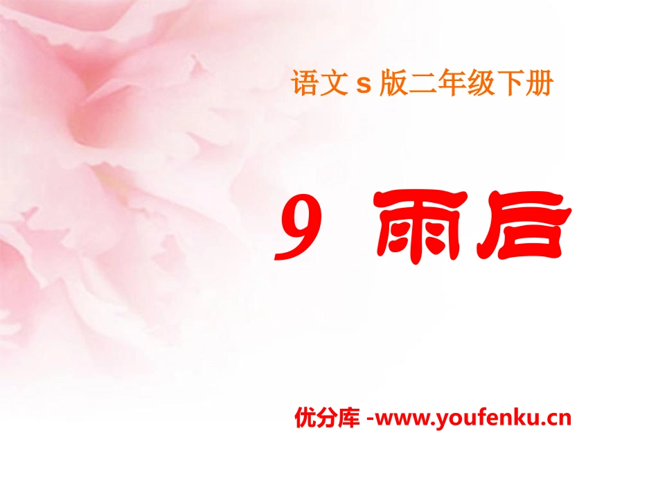 《雨后》PPT课件[S版二年级语文下册]_第1页