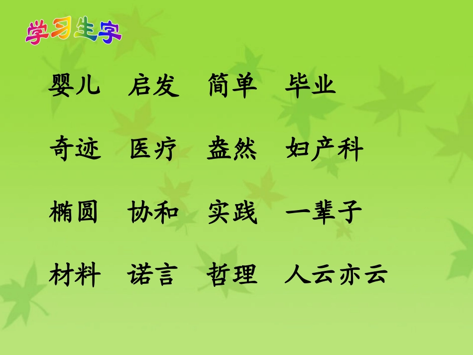 《树叶都是绿色的吗》PPT课件[S版四年级语文上册]_第2页