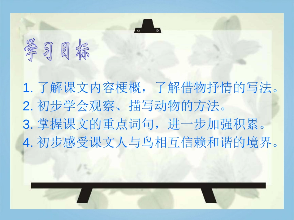 《珍珠鸟》PPT课件[S版五年级语文下册]_第3页