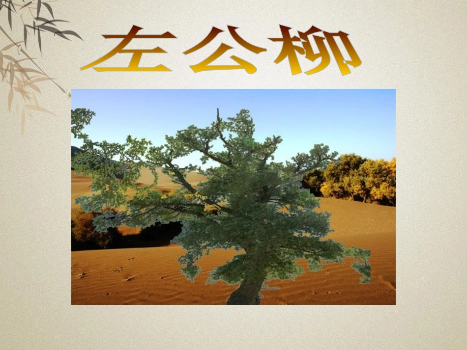 《左公柳》PPT课件[S版五年级语文下册]_第2页