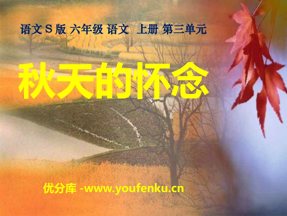 《秋天的怀念》PPT课件[S版六年级语文上册]_第1页