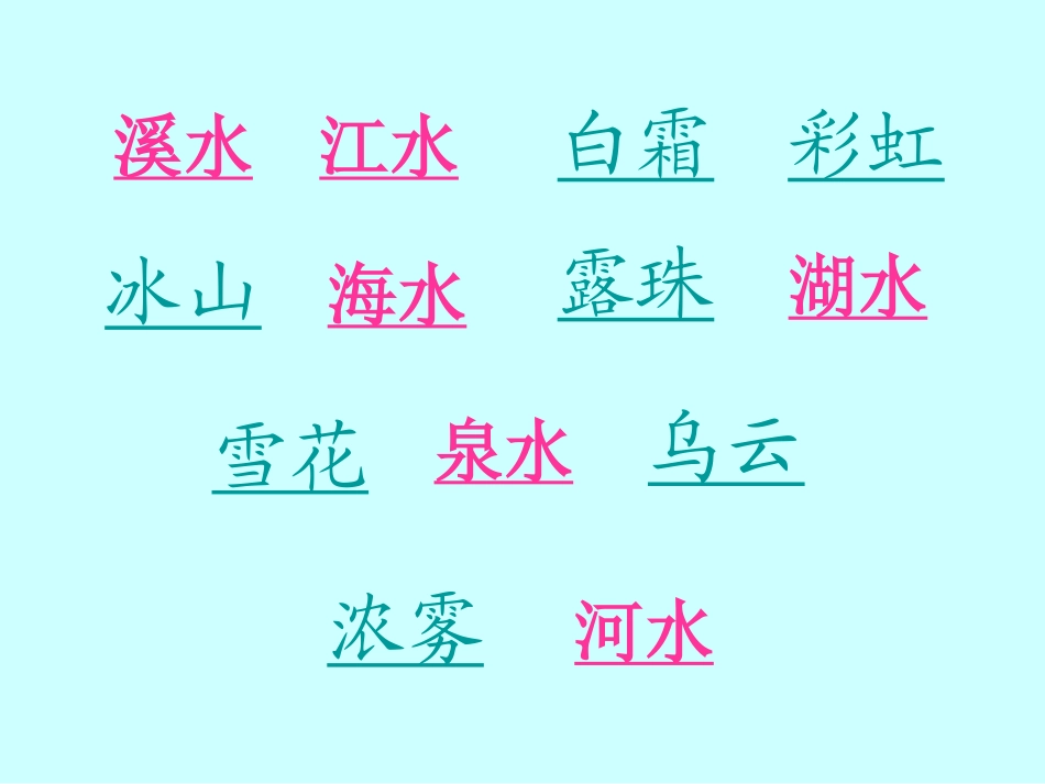《水妈妈的孩子们》PPT课件[西师大版二年级语文上册]_第2页