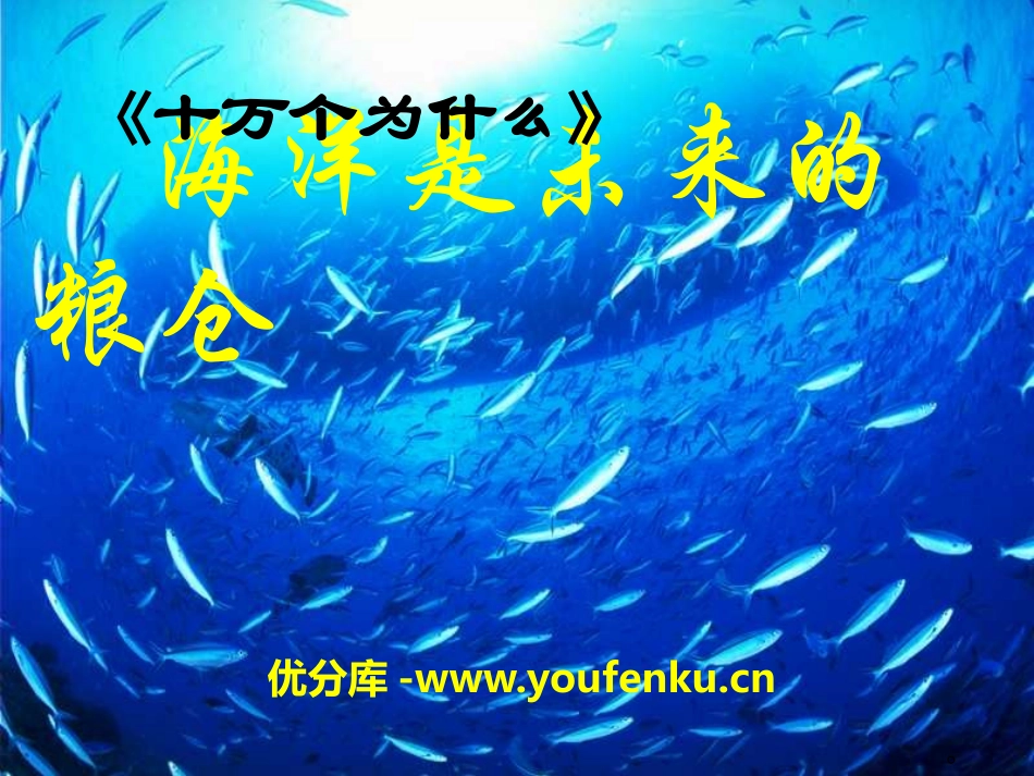 《海洋是未来的粮仓》PPT课件[语文版八年级语文上册]_第1页