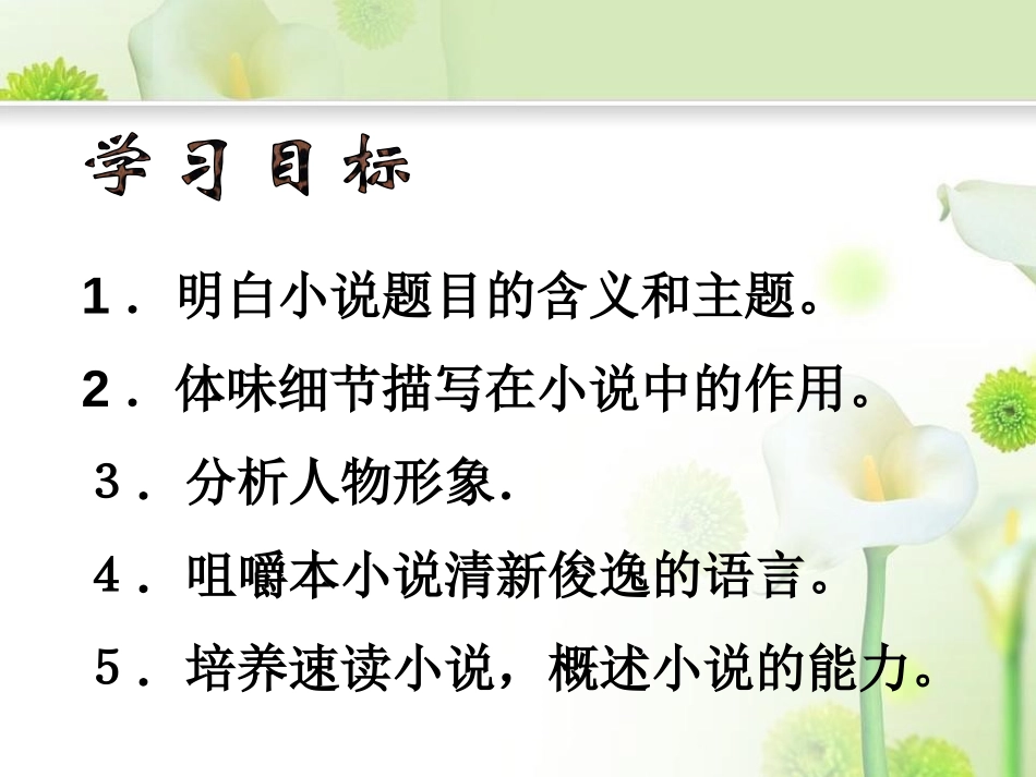 《百合花》PPT课件[语文版九年级语文下册]_第2页