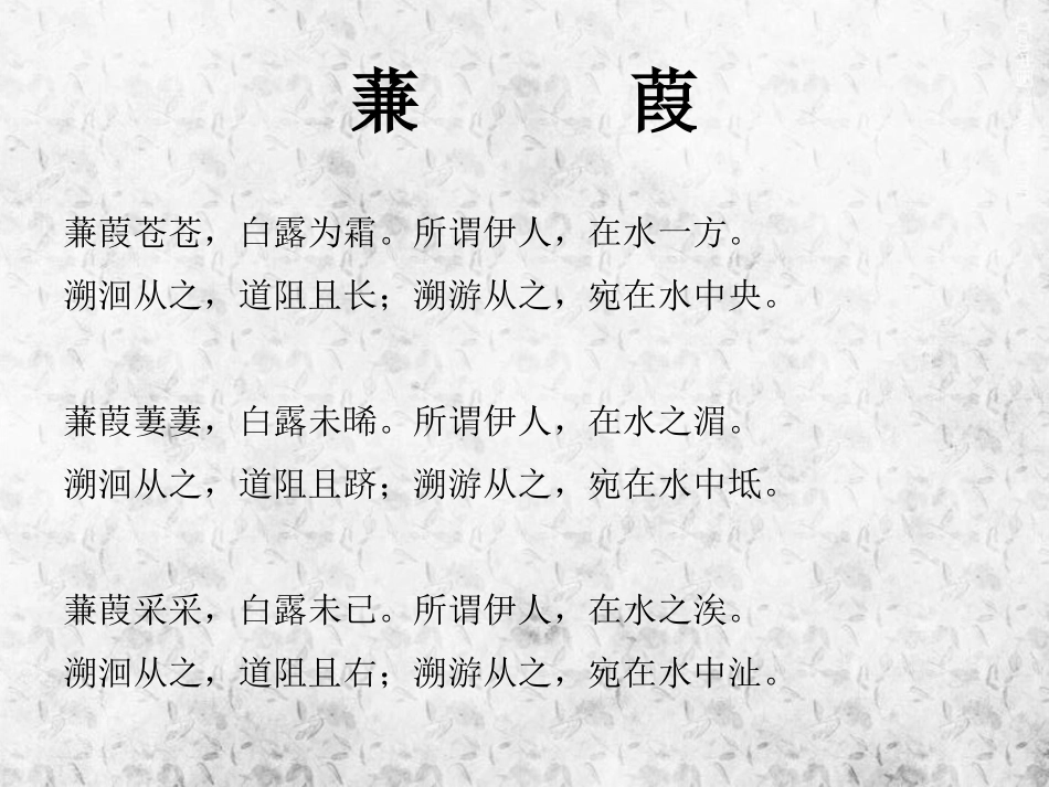 《蒹葭》PPT课件[语文版九年级语文下册]_第2页
