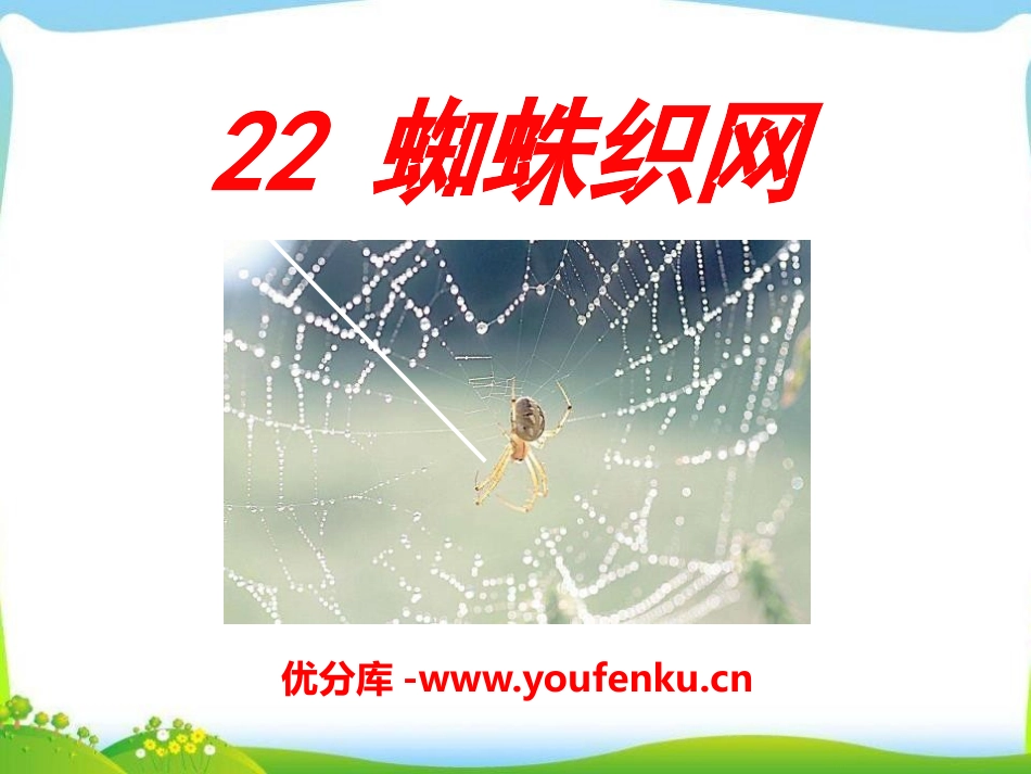 《蜘蛛织网》PPT课件[A版一年级语文上册]_第1页
