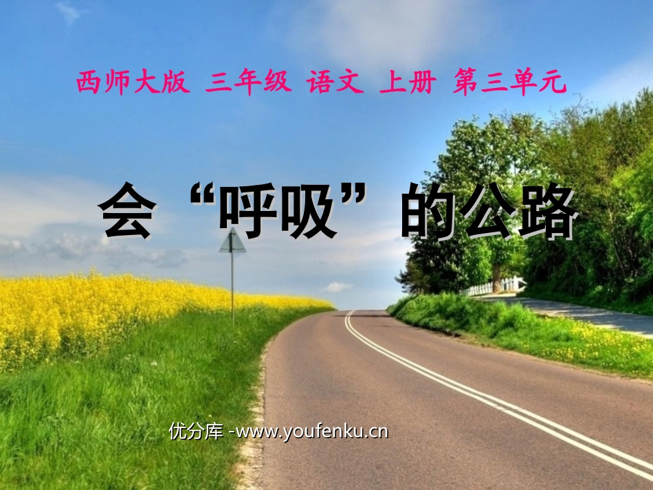 《会“呼吸”的公路》PPT课件[西师大版三年级语文上册]_第1页