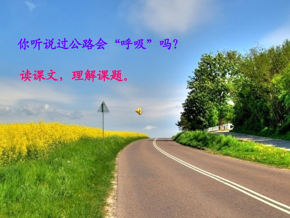 《会“呼吸”的公路》PPT课件[西师大版三年级语文上册]_第2页