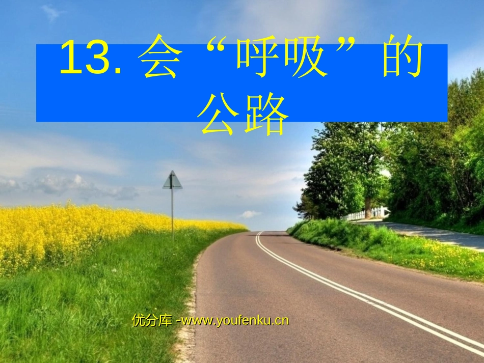 《会“呼吸”的公路》PPT课件[西师大版三年级语文上册]_第1页