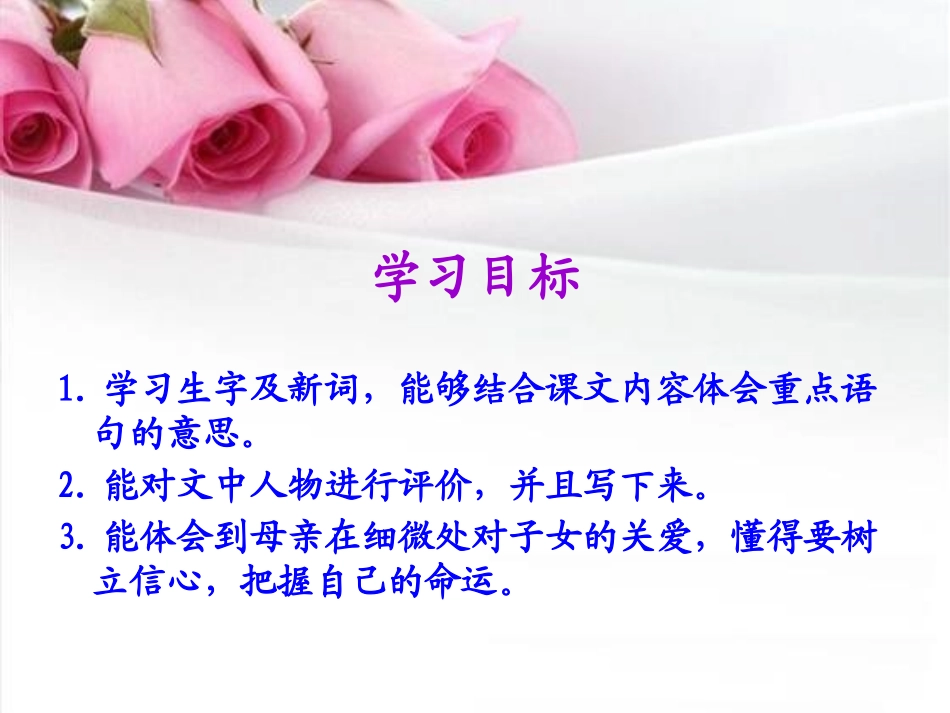 《母亲的纯净水》PPT课件[A版五年级语文上册]_第2页