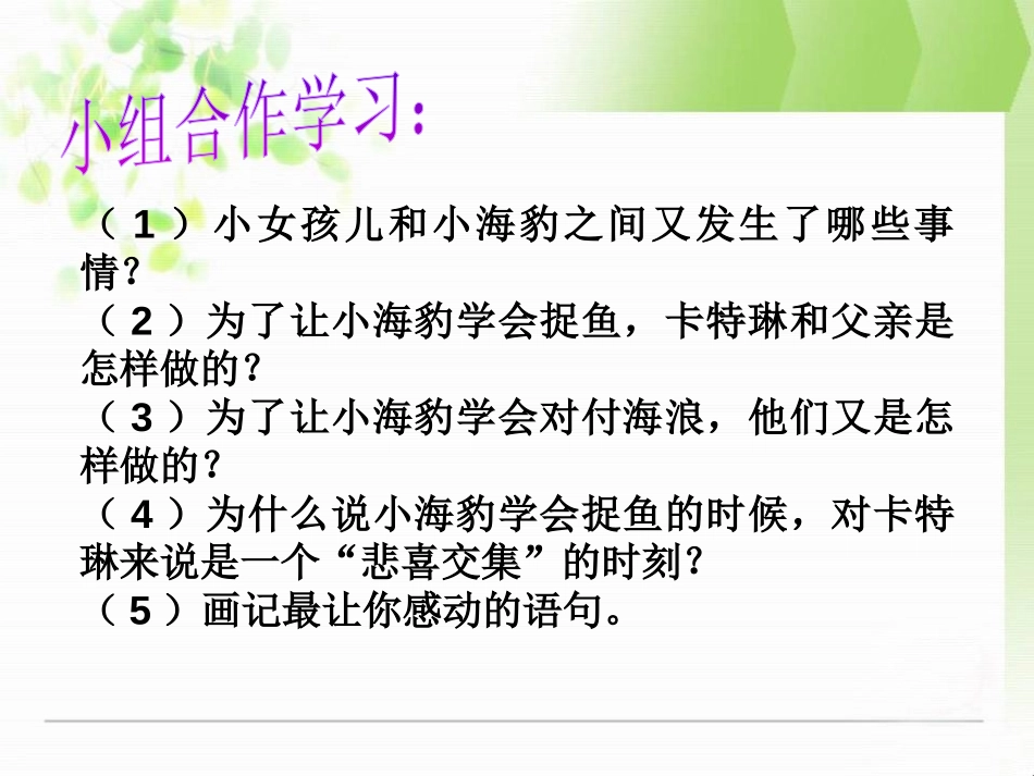《小女孩儿和小海豹》PPT课件[A版六年级语文上册]_第3页
