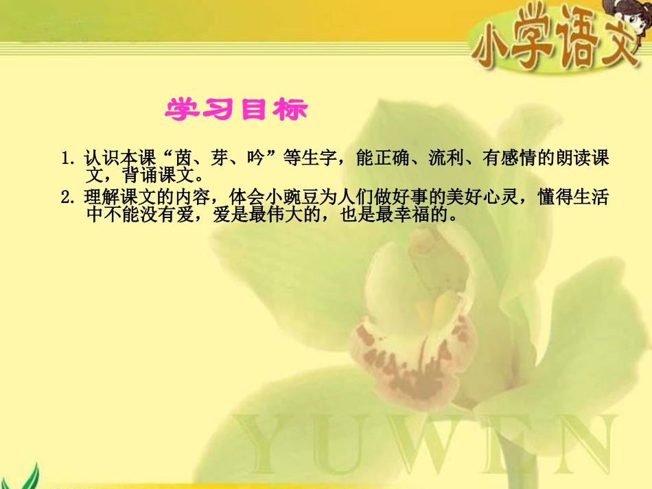 《一颗小豌豆》PPT课件[西师大版四年级语文上册]_第2页