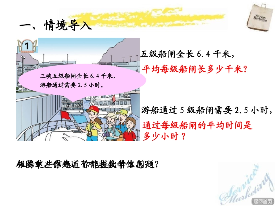 《游三峡》PPT课件[青岛版五年级数学上册]_第2页