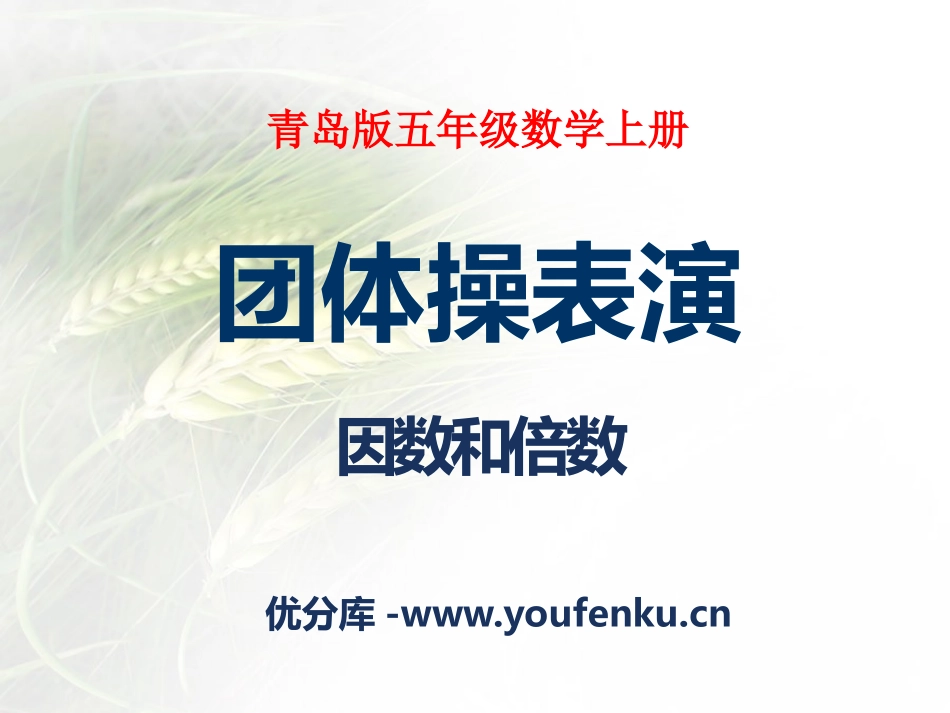 《团体操表演》PPT课件[青岛版五年级数学上册]_第1页