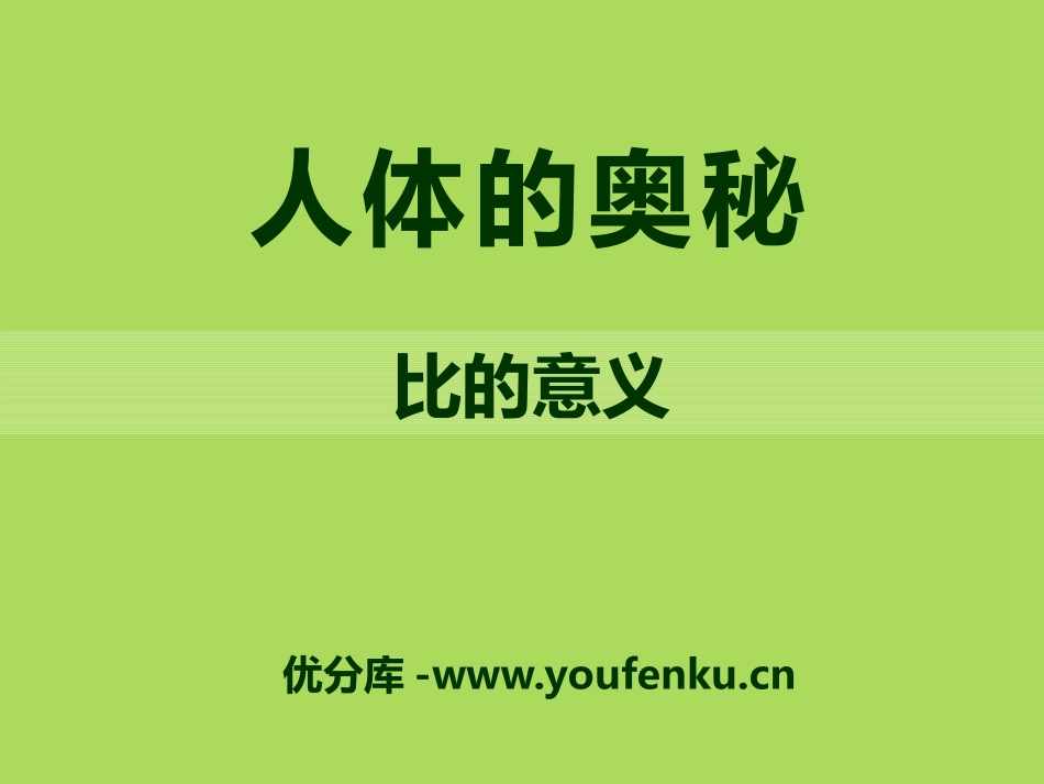 《人体的奥秘》PPT课件[青岛版六年级数学上册]_第1页