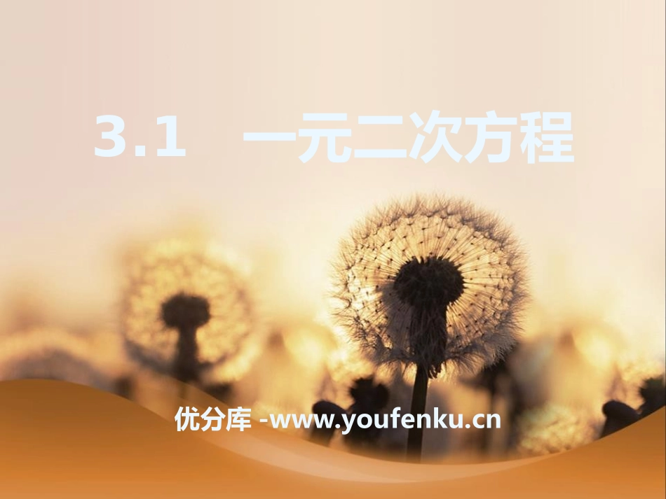 《一元二次方程》PPT课件[青岛版九年级数学上册]_第1页