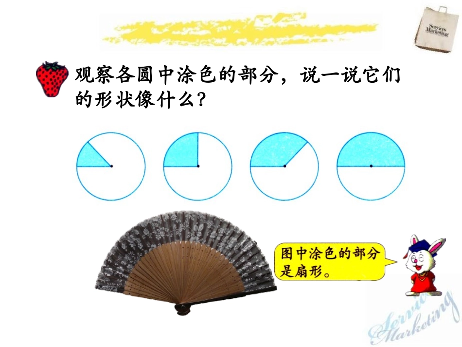 《扇形的认识》圆和扇形PPT课件[冀教版六年级数学上册]_第3页