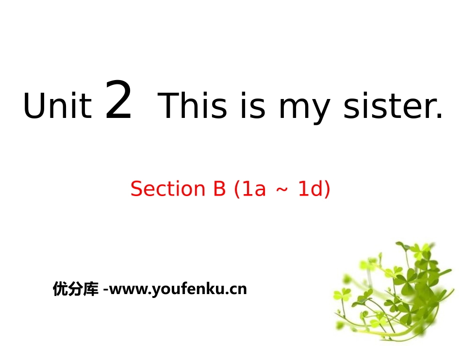 《This is my sister》PPT课件1_第1页