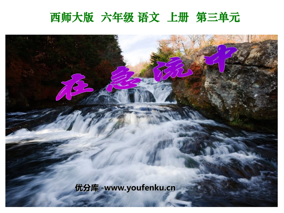 《在急流中》PPT课件[西师大版六年级语文上册]_第1页