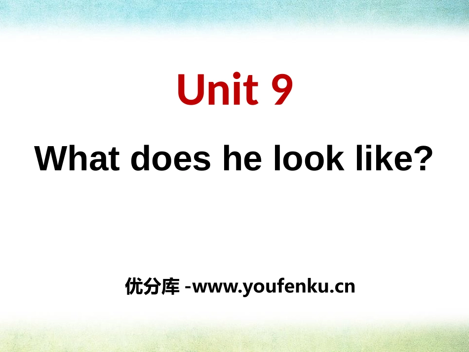 《What does he look like?》PPT课件_第1页