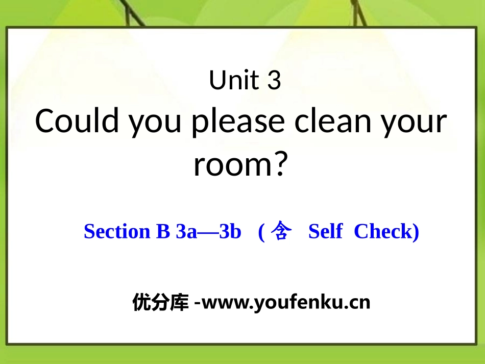 《Could you please clean your room?》PPT课件1_第1页