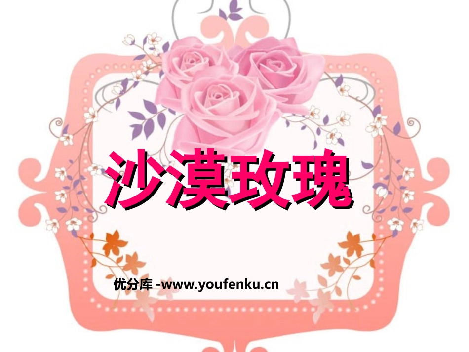 《沙漠玫瑰》PPT课件[西师大版六年级语文上册]_第1页