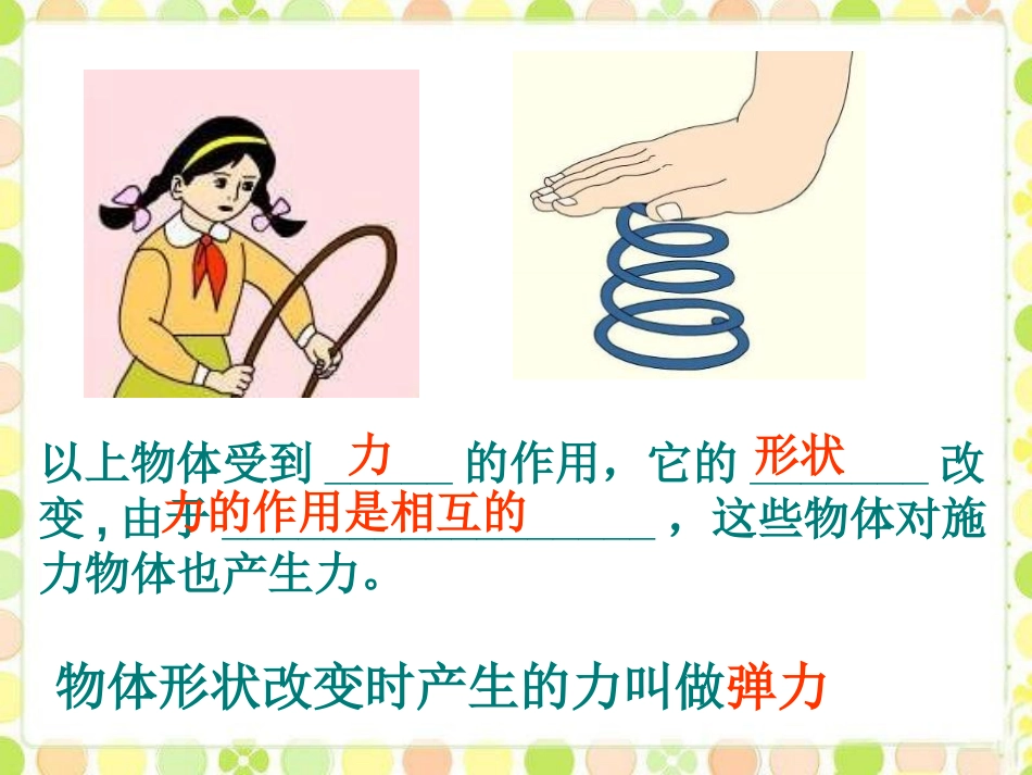 《弹力 力的测量》运动和力PPT课件[北师大八年级物理下册]_第3页