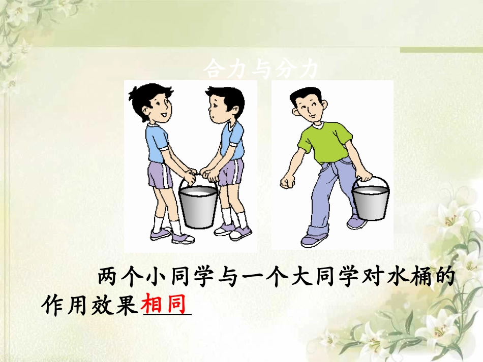《同一直线上的二力合成》运动和力PPT课件[北师大八年级物理]_第3页