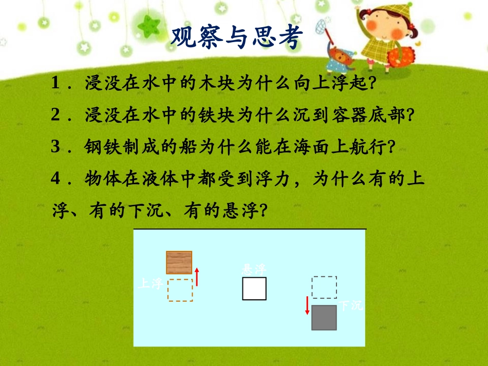 《物体的浮沉条件》压强与浮力PPT课件[北师大八年级物理]_第1页