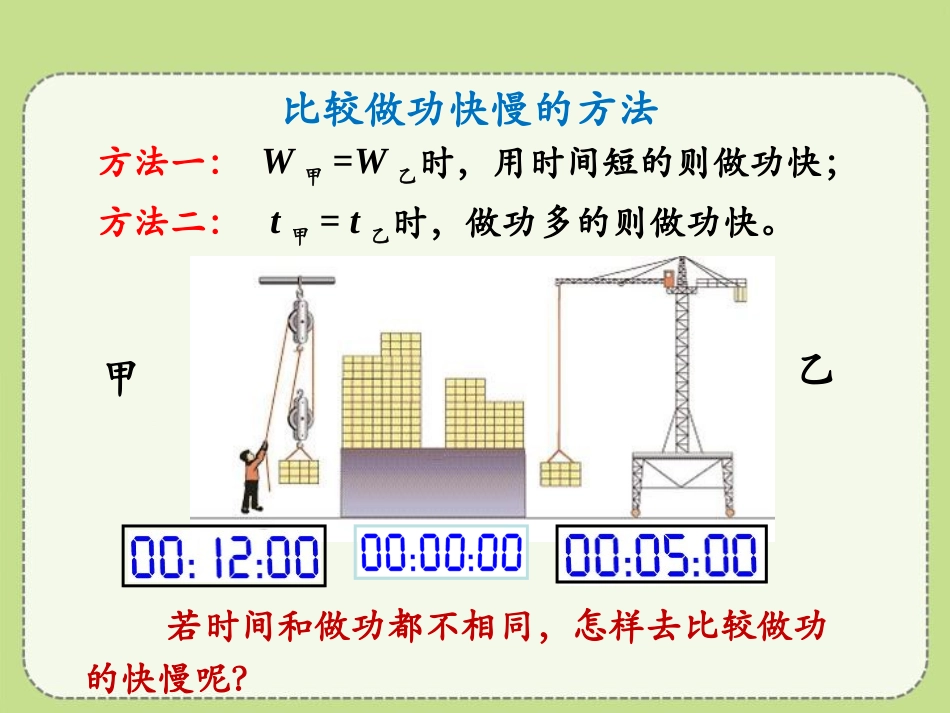 《功率》机械和功PPT课件[北师大八年级物理下册]_第3页